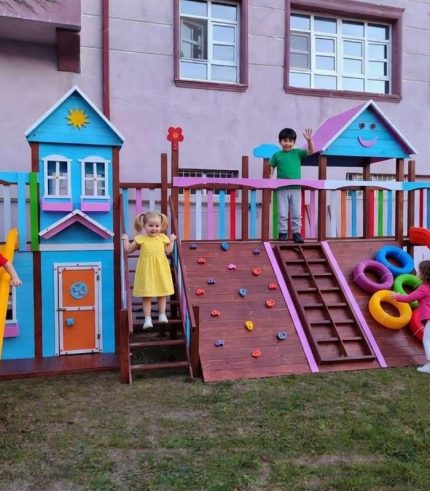Ahşap Çift Kule Oyun Parkı AK1105
