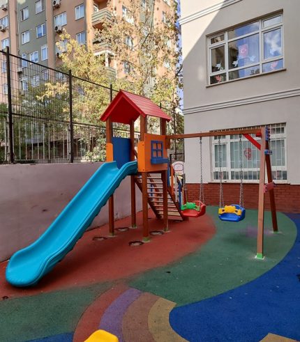 Ahşap Tek Kule Kaydıraklı Oyun Parkı AK1117